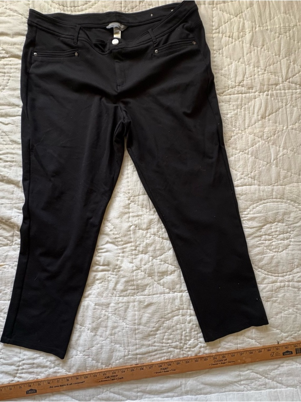 CJ Banks Black Slim Stretch Ponte Pants